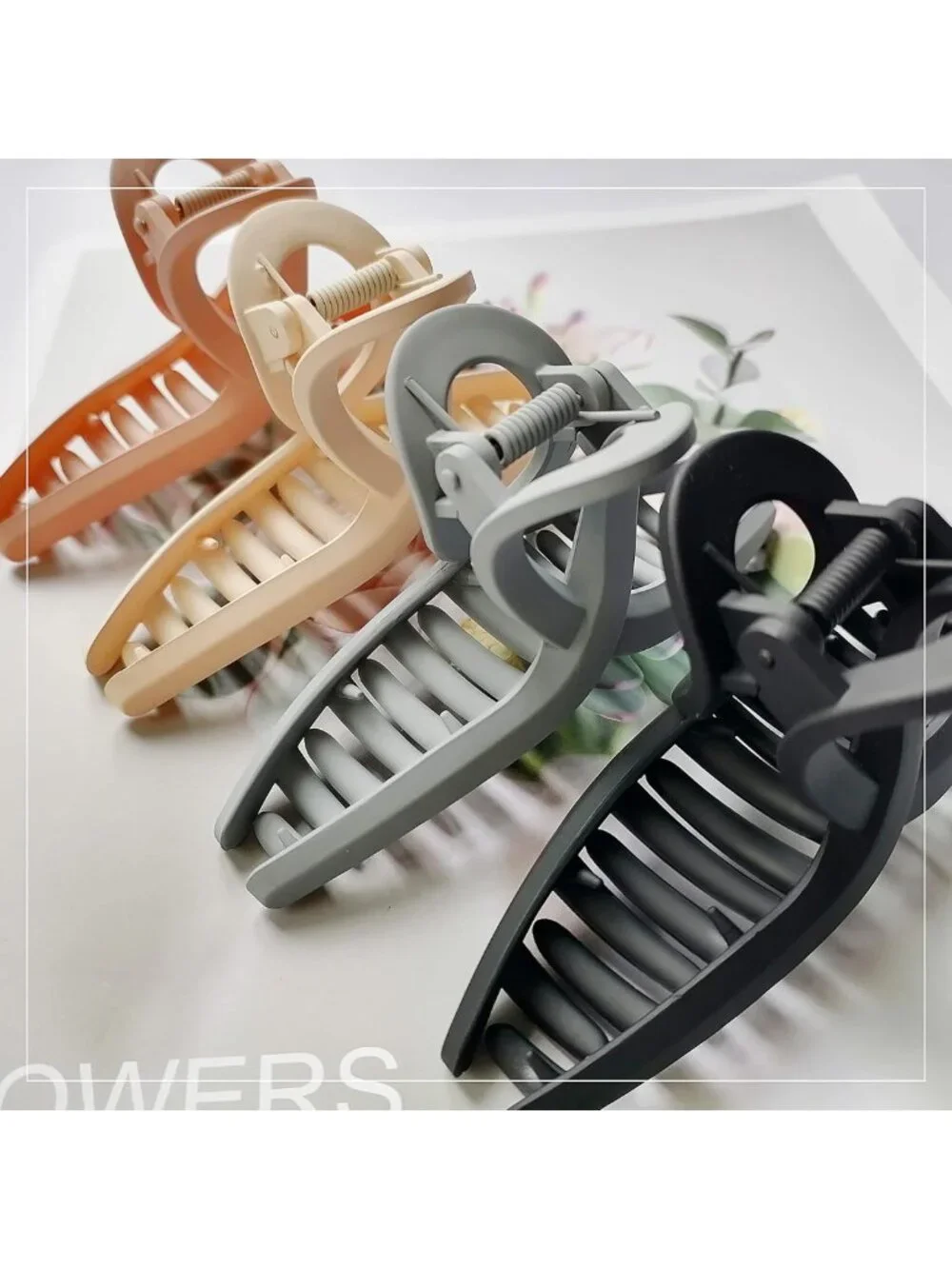 Large Matte Hair Claw Clips - No Slip Butterfly Jaw Clips for All Hair Types, 4